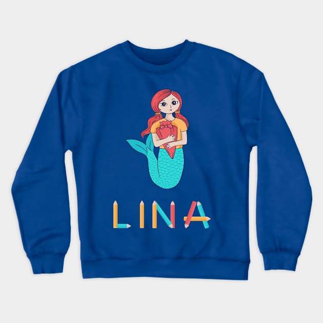 Enlaporation Mermaid Lina Crewneck Sweatshirt by DePit DeSign